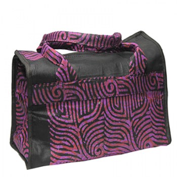 Ethnic adire multipurpose bag 3D view-purple
